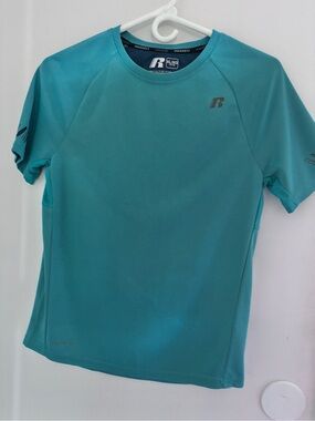Russell Athletic Short Sleeve Dri Power 360 Teal Short Sleeve Performance Top